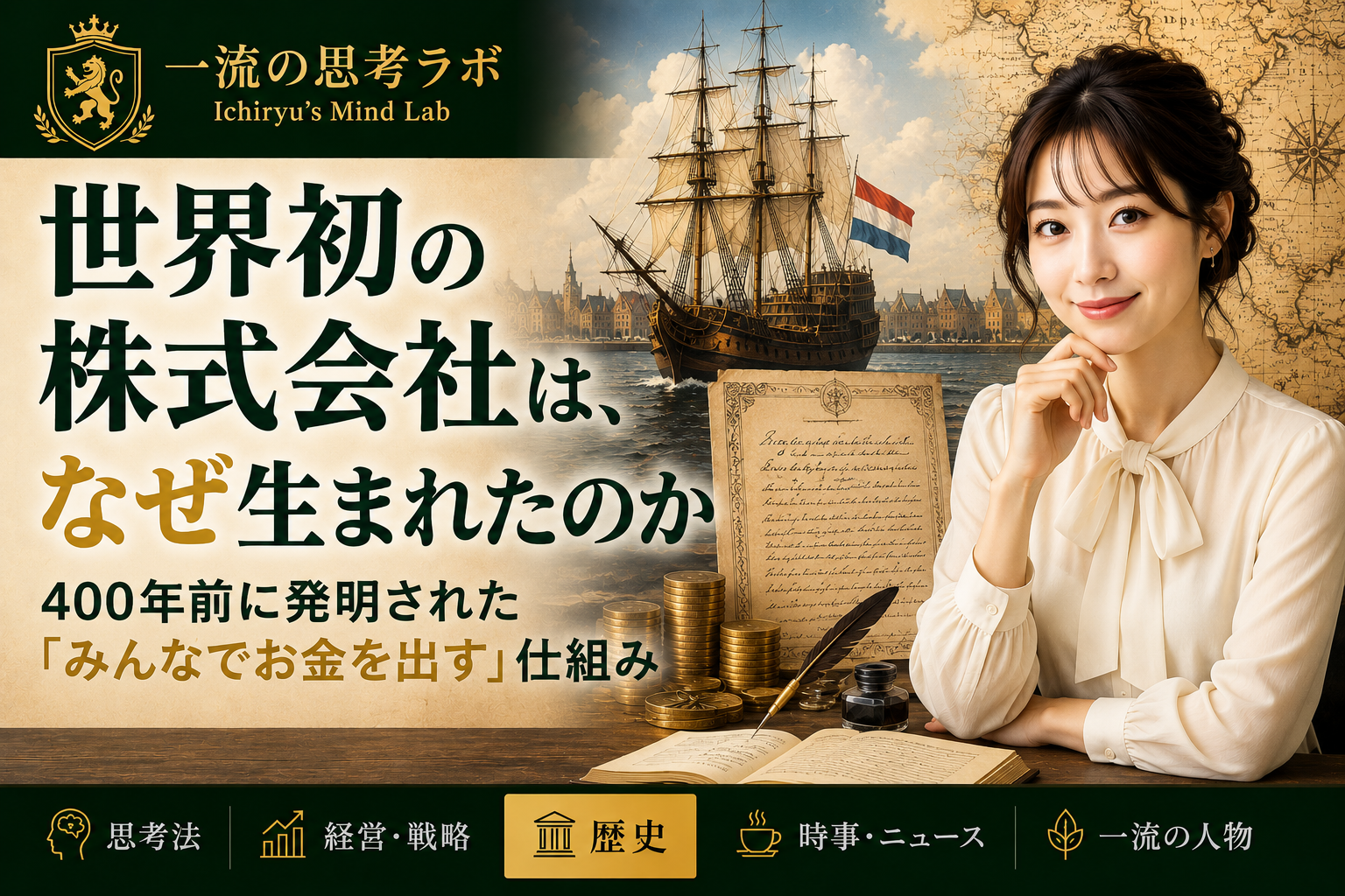 世界初の株式会社は、なぜ生まれたのか｜400年前に発明された「みんなでお金を出す」仕組み