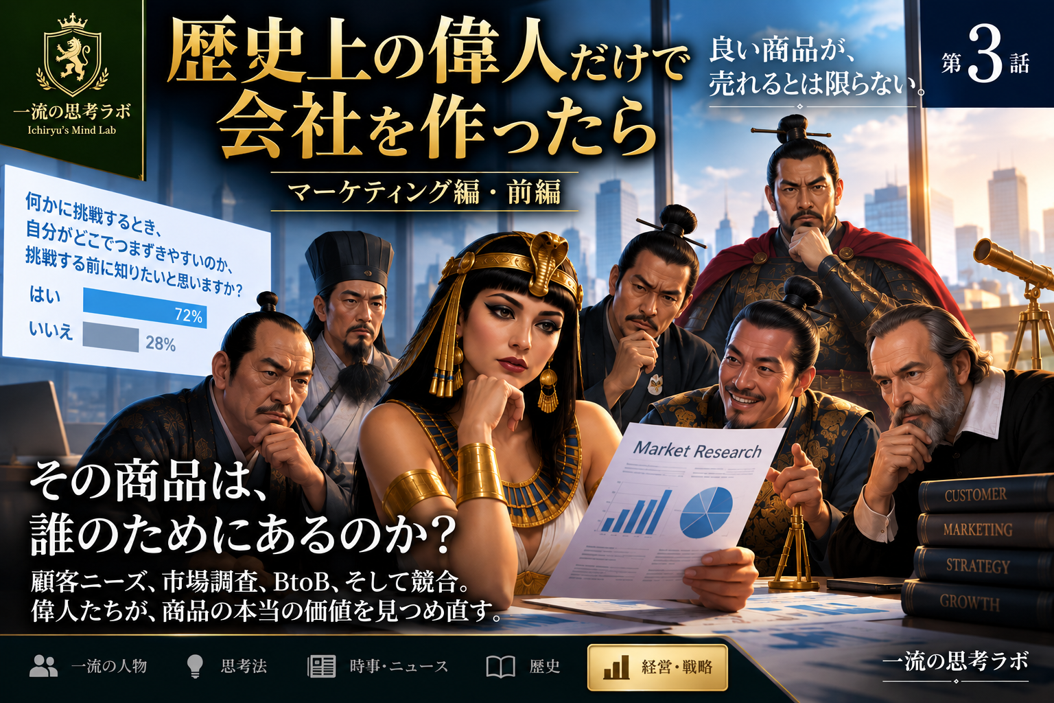 歴史上の偉人だけで会社を作ったら ～マーケティング編・前編～