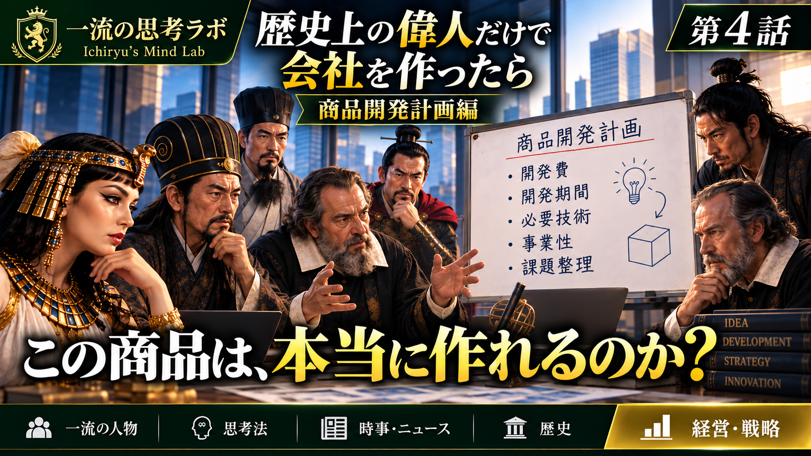 歴史上の偉人だけで会社を作ったら ~商品開発計画編~